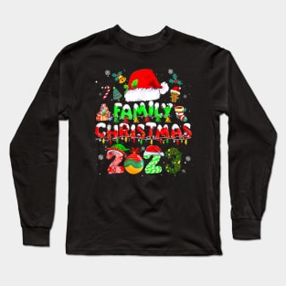 Family Christmas 2023 Matching Squad Santa Elf Long Sleeve T-Shirt